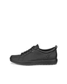 Damskie skórzane sneakersy Gore-Tex ECCO® Soft 7 - Czarny - O