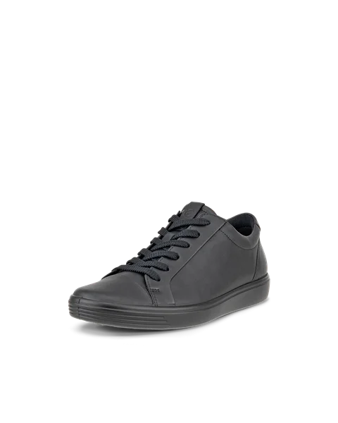 Damskie skórzane sneakersy ECCO® Soft 7 - Czarny - M