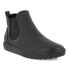 Women's ECCO® Soft 7 Leather Chelsea Boot - Black - Main