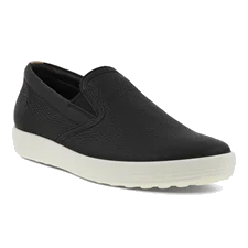 ECCO® Soft 7 slip-on sko i læder til damer - Sort - Main