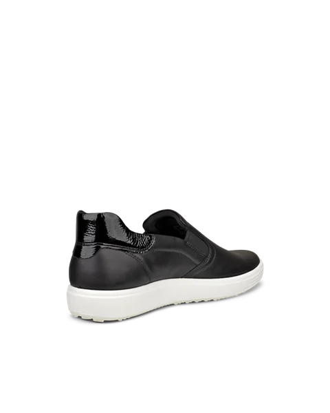 ECCO® Soft 7 Damen Ledersneaker - Schwarz - B