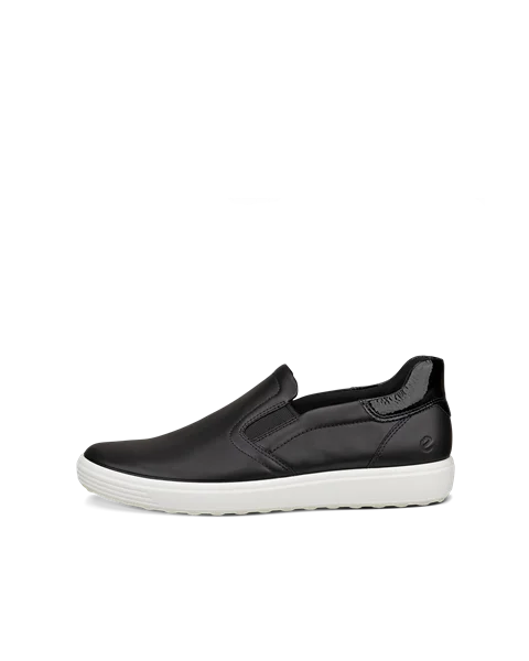 ECCO® Soft 7 Damen Ledersneaker - Schwarz - O