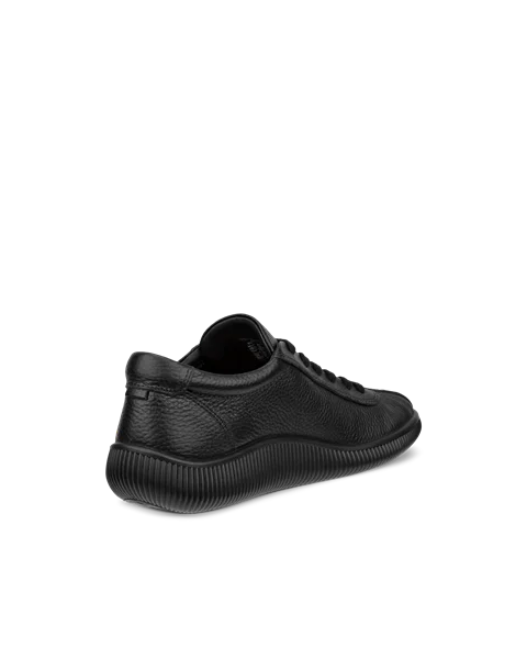 ECCO® Soft Zero női bőr sneaker - FEKETE  - B