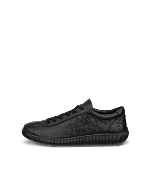 Damskie skórzane sneakersy ECCO® Soft Zero - Czarny - O