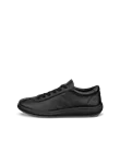 Women's ECCO® Soft Zero Leather Trainer - Black - O