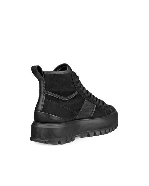 Damskie nubukowe wysokie sneakersy Gore-Tex ECCO® Street Ace Rugged - Czarny - B