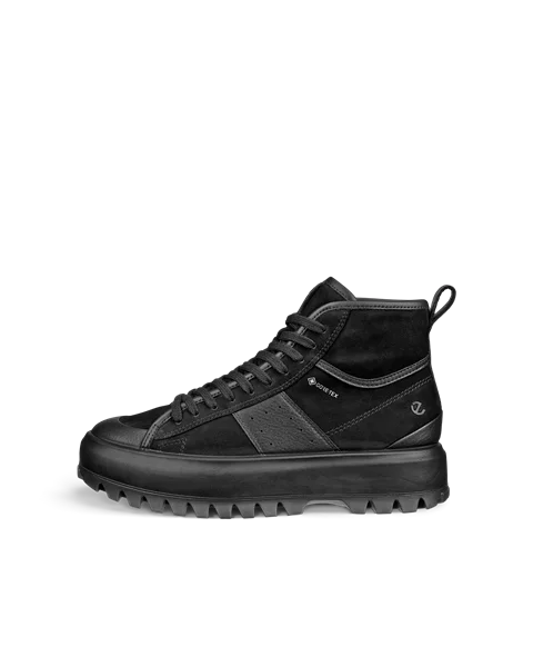 Damskie nubukowe wysokie sneakersy Gore-Tex ECCO® Street Ace Rugged - Czarny - O