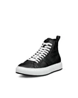 Women's ECCO® Street Ace Leather High-Top Trainer - Black - M