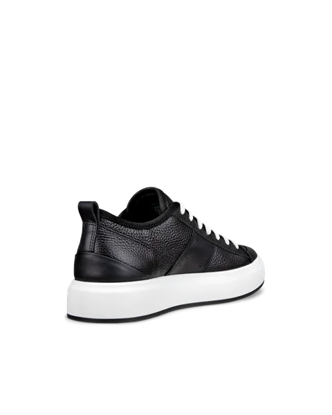 Women's ECCO® Street Ace Leather Trainer - Black - B