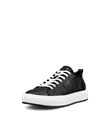 Women's ECCO® Street Ace Leather Trainer - Black - M