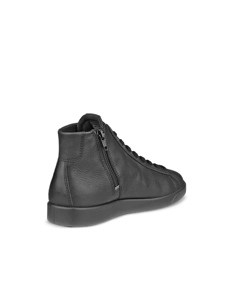 ECCO® Street Lite Damen High-Top Sneaker aus Leder - Schwarz - B