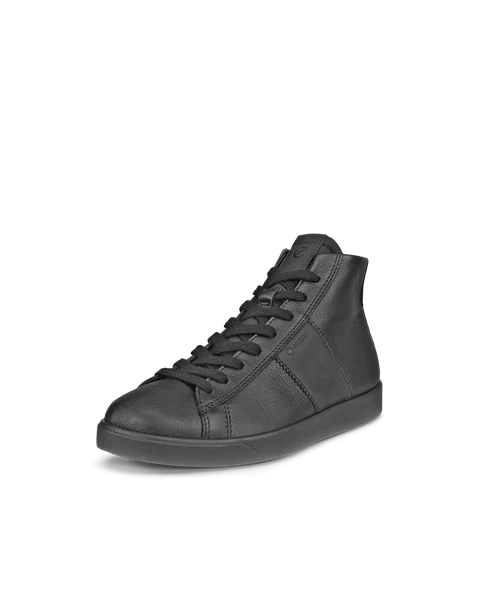 ECCO® Street Lite Damen High-Top Sneaker aus Leder - Schwarz - M