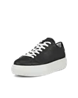 Damskie skórzane sneakersy ECCO® Street Platform - Czarny - M