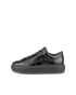 Damskie skórzane sneakersy ECCO® Street Platform - Czarny - O