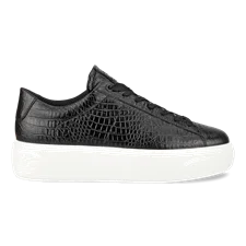 ECCO® Street Platform sneakers i læder til damer - Sort - Outside