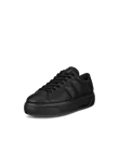 ECCO® Street Platform sneakers i læder og chunky sål til damer - Sort - M