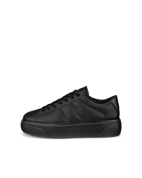 ECCO® Street Platform baskets à plateforme en cuir pour femme - Noir - O