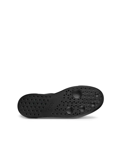 Women's ECCO® Street Platform Leather Platform Trainer - Black - S