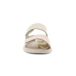 ECCO® Cozmo Dames nubuck sandaal met twee bandjes - Beige - Front