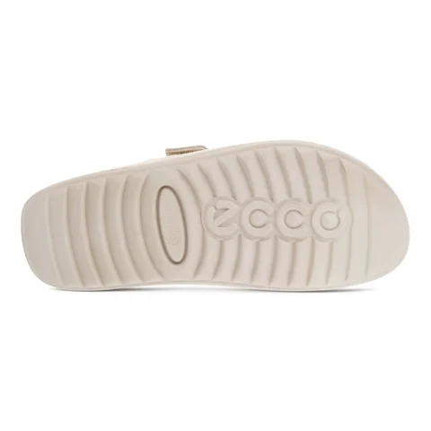 Dámske nubukové sandále 2 remienky ECCO® Cozmo - Béžová - Sole