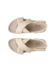 Naisten ECCO® Cozmo PF nahkasandaali - Beige - Top_Left_Pair