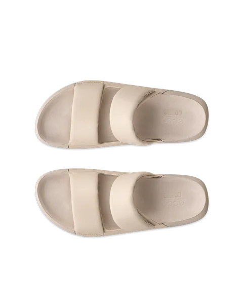 ECCO® Cozmo PF Dames leren sandaal met twee bandjes - Beige - Top_Left_Pair
