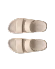 ECCO® Cozmo PF Dames leren sandaal met twee bandjes - Beige - Top_Left_Pair