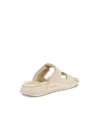 Women's ECCO® Cozmo Sandal Nubuck Two Strap Sandal - Beige - B