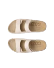 Naisten ECCO® Cozmo nupukkisandaali kahdella remmillä - Beige - Top_Left_Pair