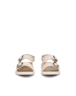 Women's ECCO® Cozmo Nubuck Two Strap Sandal - Beige - Front_Pair