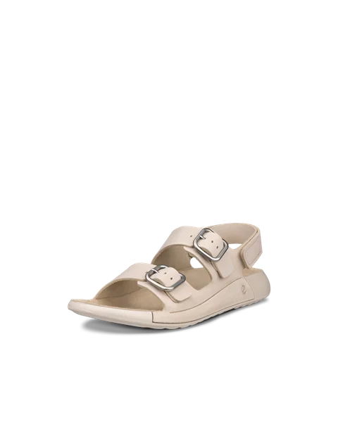 Women's ECCO® Cozmo Nubuck Two Strap Sandal - Beige - M