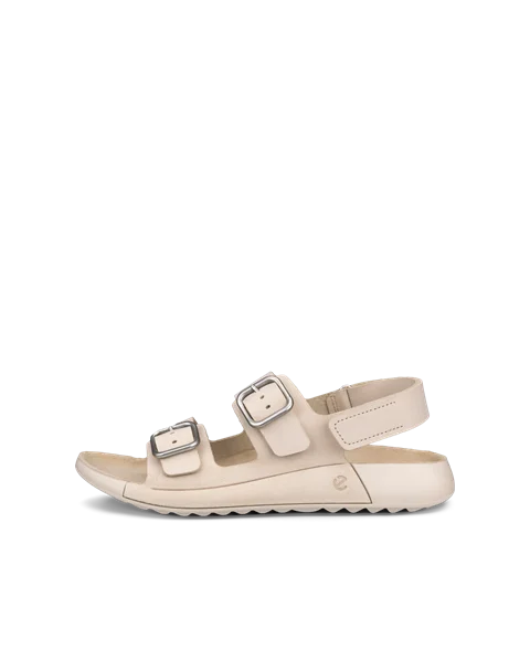 Women's ECCO® Cozmo Nubuck Two Strap Sandal - Beige - O