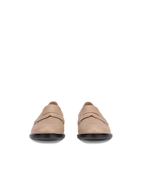 ECCO® Dress Classic 15 Dames leren loafer - Beige - Front_Pair