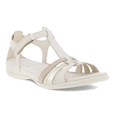 Dámské kožené sandály s nártovou sponou ECCO® Flash - Béžová - Main