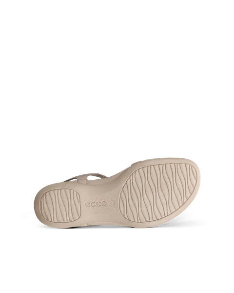 ECCO® Flash ženske kožne sandale s remenom u obloiku slova T - Bež - S