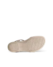 Naisten ECCO® Flash t-hihna sandaali nahkaa - Beige - S
