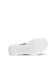 ECCO® Flowt ādas sandales ar ķīļveida korķa papēdi sievietēm - Bēšs - S