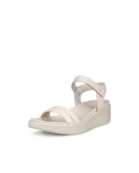 ECCO® Flowt LX ādas sandales ar ķīļveida papēdi sievietēm - Bēšs - M