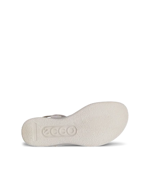 Damskie skórzane sandały na koturnie ECCO® Flowt LX - Beżowy - S
