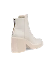 Women's ECCO® Fluted Heel Leather Ankle Boot - Beige - B