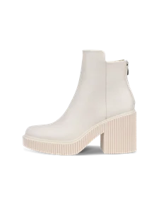 ECCO® Fluted Heel ankelstøvle i læder til damer - Beige - O
