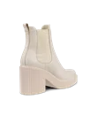 Women's ECCO® Fluted Heel Leather Chelsea Boot - Beige - B