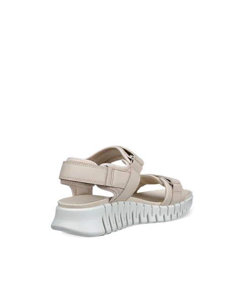 ECCO® Gruuv Sol sandale à talon en cuir pour femme - Beige - B