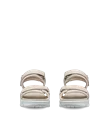 ECCO® Gruuv Sol sandale à talon en cuir pour femme - Beige - Front_Pair