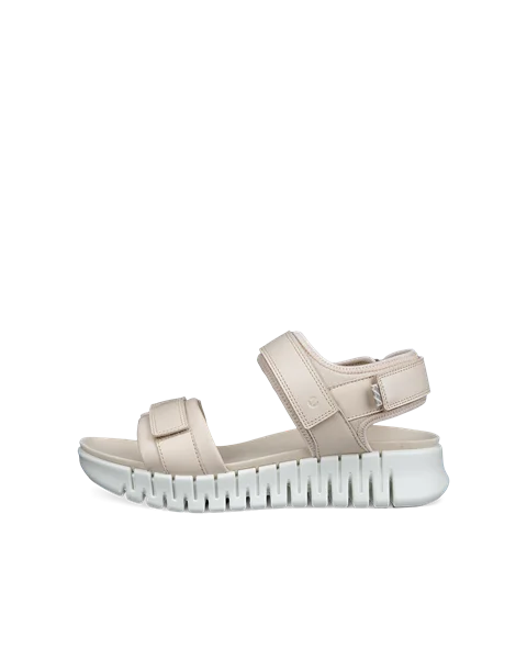 ECCO® Gruuv Sol sandale à talon en cuir pour femme - Beige - O