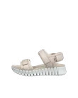 ECCO® Gruuv Sol sandale à talon en cuir pour femme - Beige - O