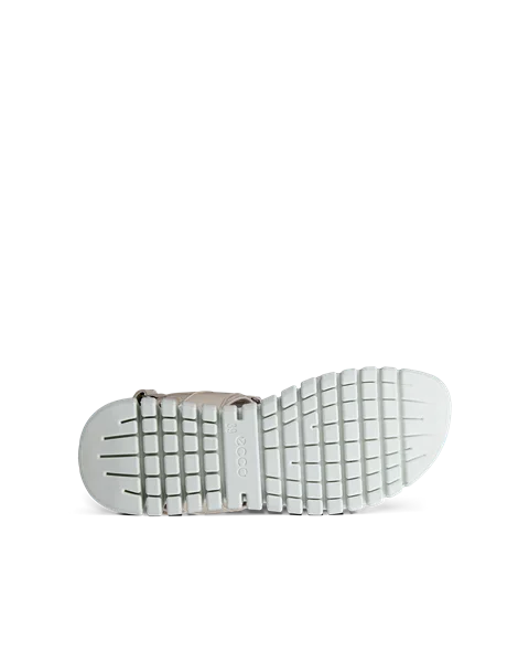 ECCO® Gruuv Sol sandale à talon en cuir pour femme - Beige - S