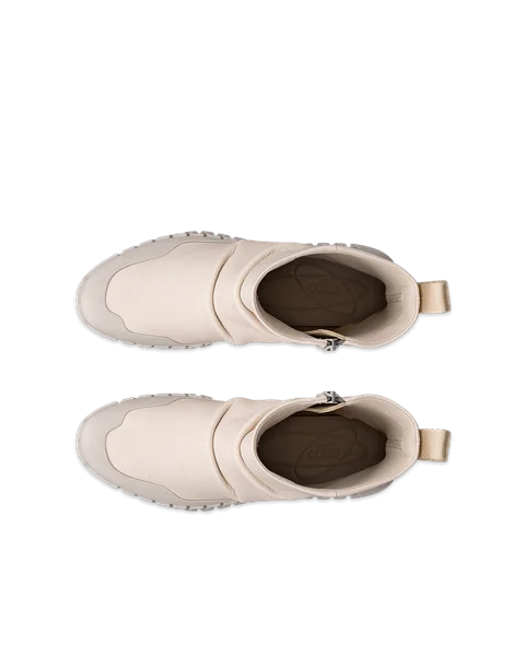 ECCO® Gruuv dame halvhøy støvel skinn - Beige - Top_Left_Pair