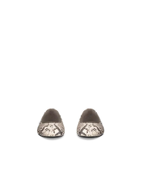ECCO® Margot ballerines en cuir pour femme - Beige - Front_Pair