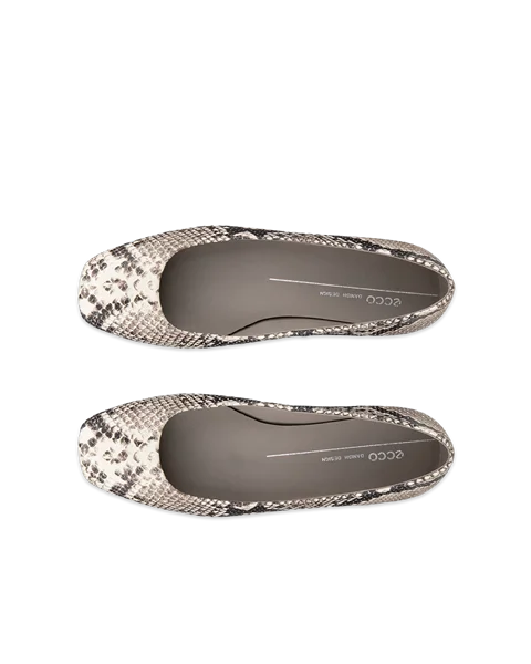 ECCO® Margot ballerines en cuir pour femme - Beige - Top_Left_Pair